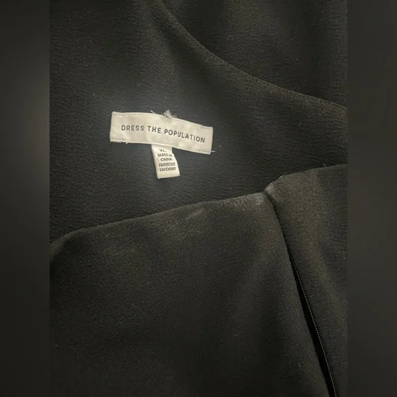 Dress the Population Tiffany One-Shoulder Midi Dress Black Size XL - Picture 12 of 14